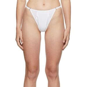 White Y-Front Unisex Thong